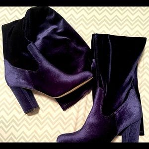 Madden girl navy blue high boots.